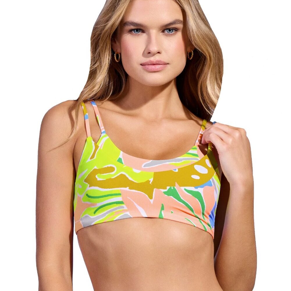 NWT Maaji Jodie Reversible Double Strap Lattice Bikini Top Medium M